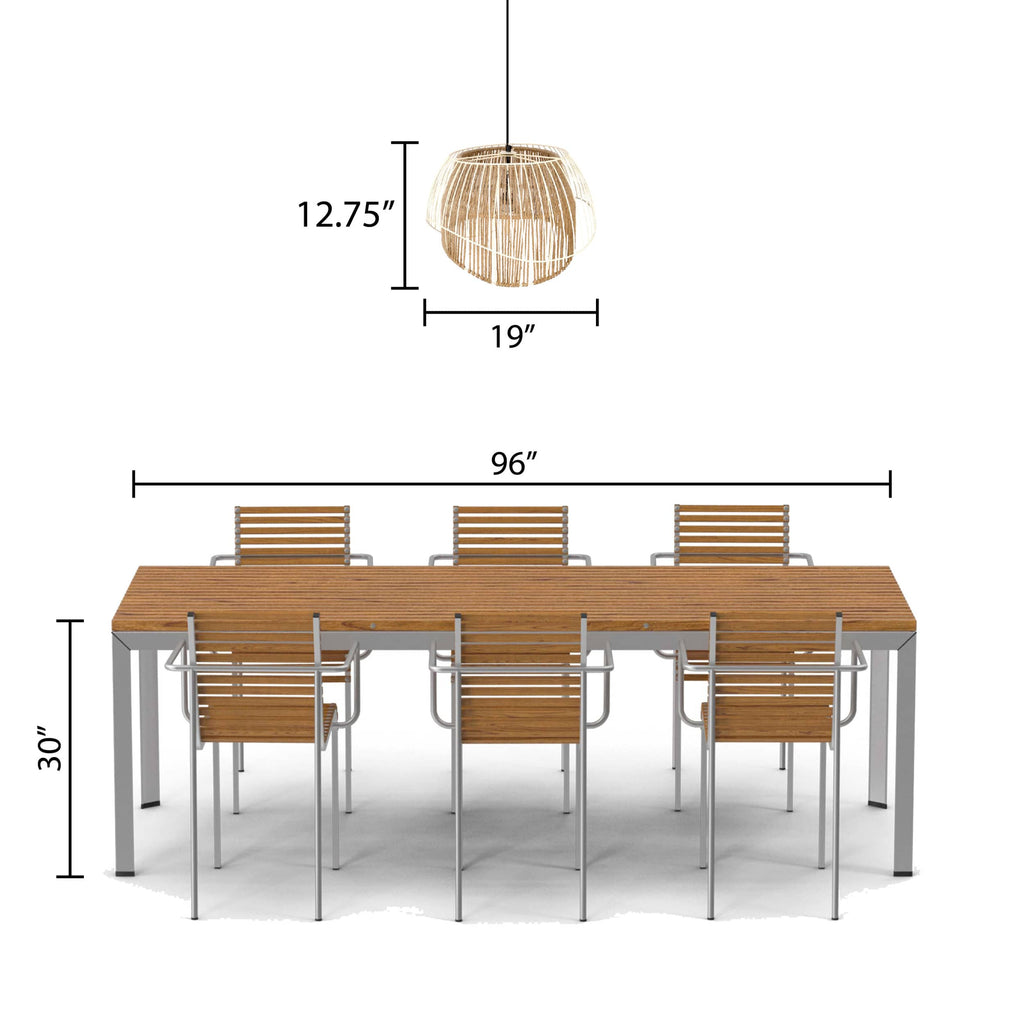 River of Goods Hanging Lamp - Ivory, Natural & Black