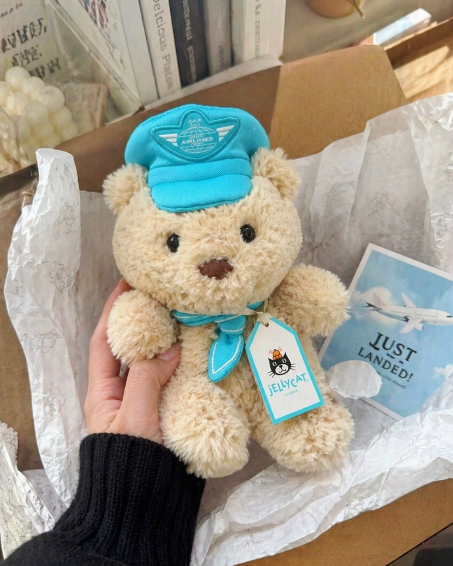 Jellycat Airlines x Harrods Bartholomew Bear Junior Pilot