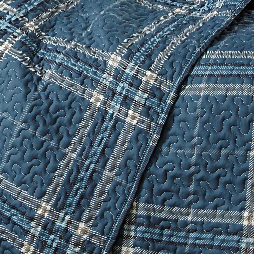 Southshore Fine Linens Vilano Plaid Quilt Set