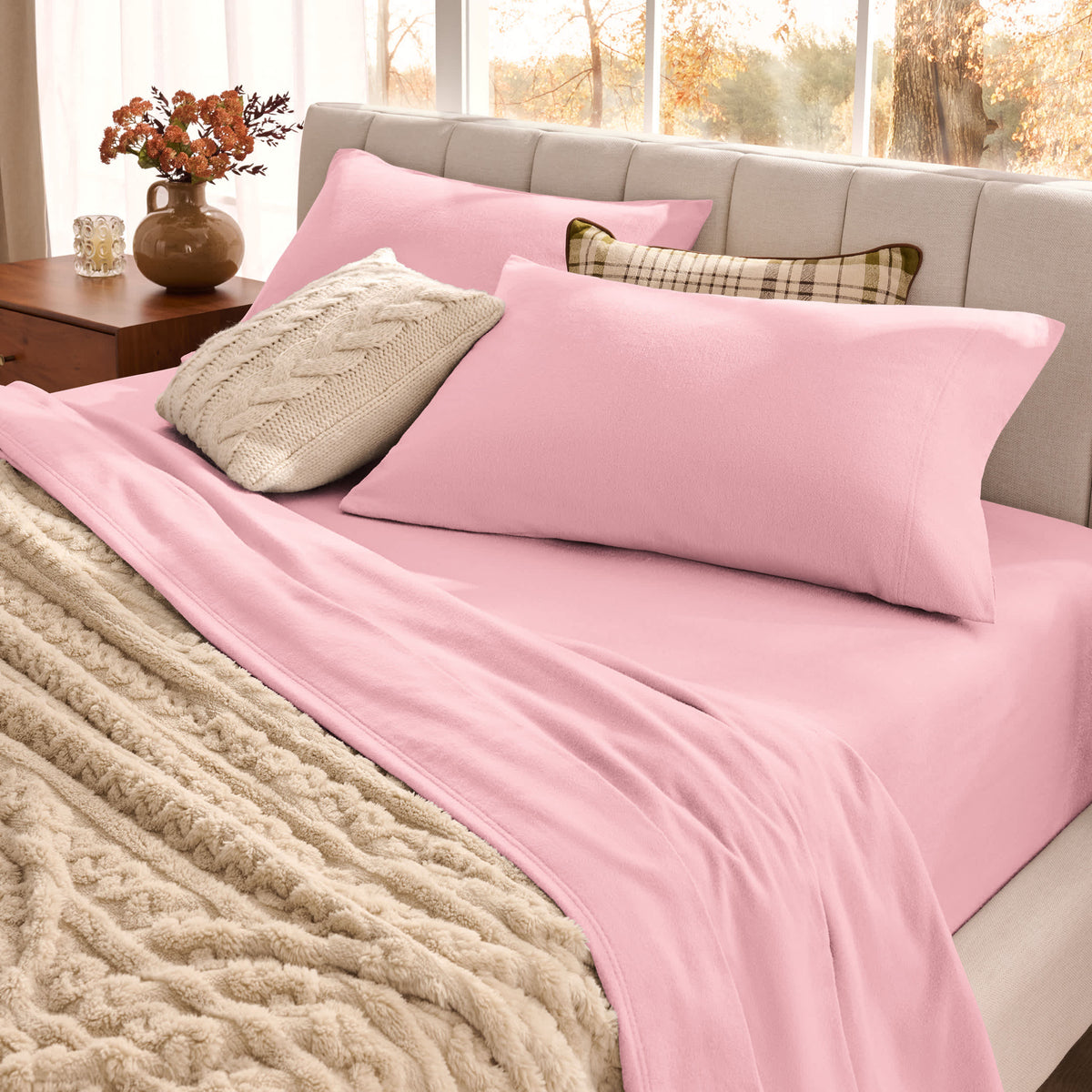 Bare Home Organic Cotton Flannel Sheet Set