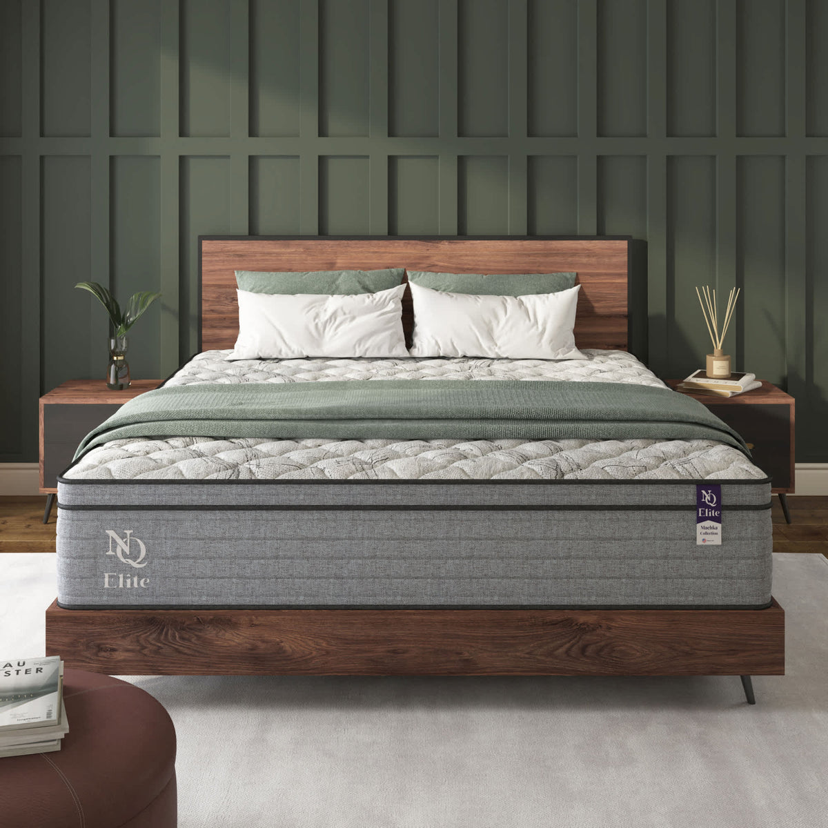 10 Inch Euro Top Medium Firm Hybrid Made In The USA Mattress In A Box
