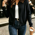 Sloane | Refined Ribbed Zip-Up Jacket