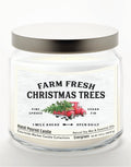 Fresh Farm Trees 12.8 Oz Candle Glass Jar with Brushed Silver Metal Lid