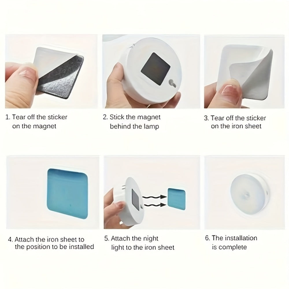 Motion Sensor Night Light, Wireless USB Rechargeable, Dimmable Wall Lamp Dual Mode PIR for Home Cooking