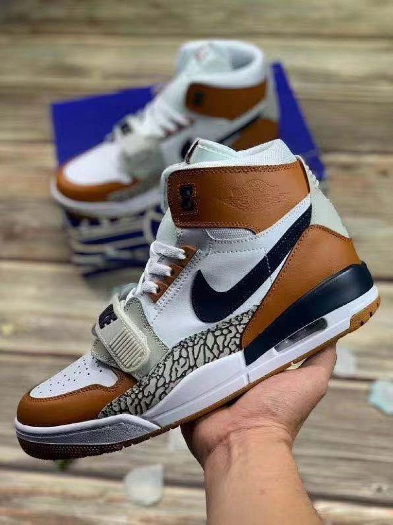 Air Jordan Legacy 312 Wheat Gum – White / Tan / Black / Cement / Gum