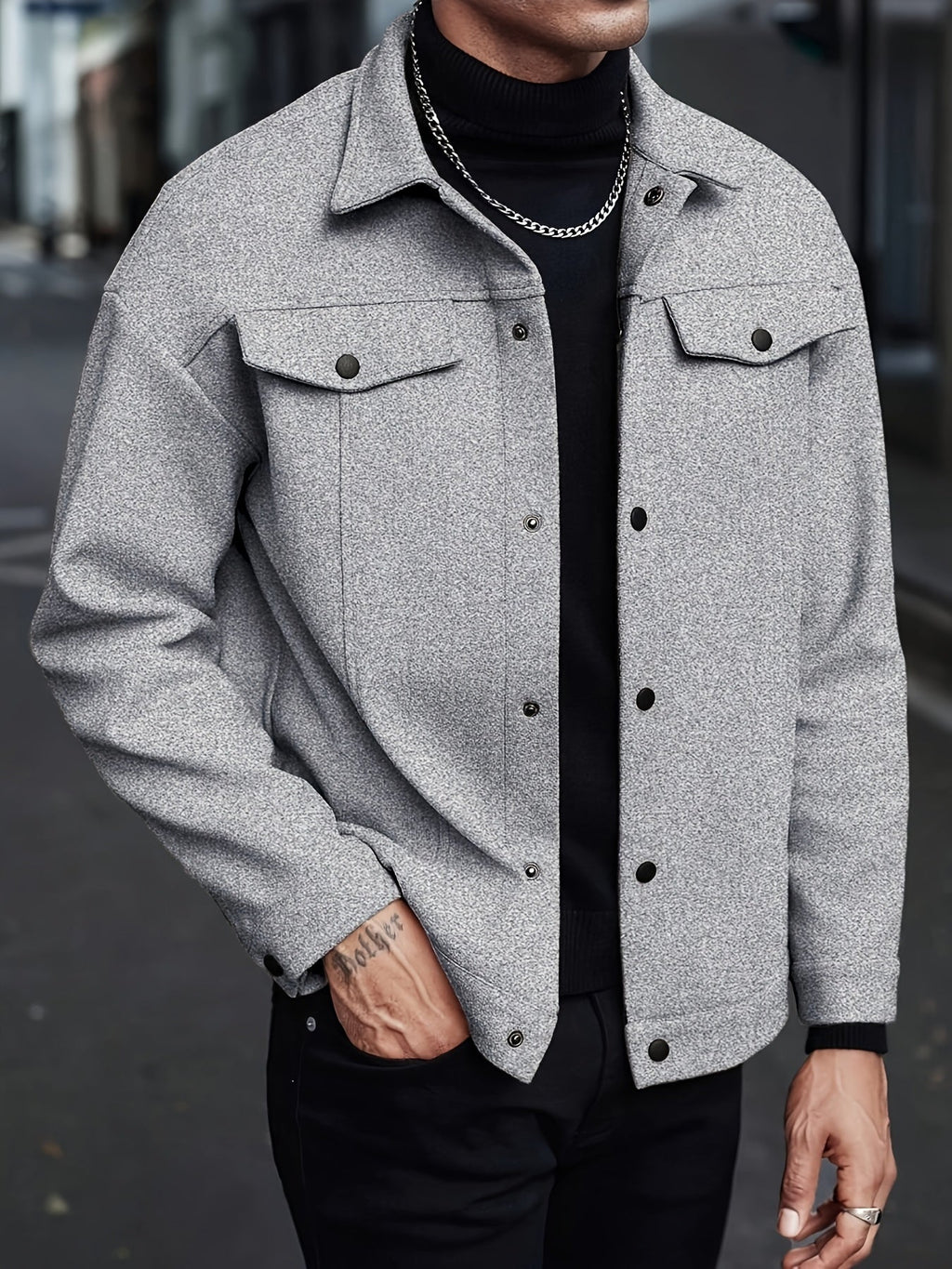 Roderick | Moderne Jacke mit Druckknöpfen