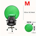Chair Mount Green Screen Backdrop Collapsible Chroma Key Background for Streaming Vlogging Video Calls Zoom Portable Wrinkle-Resistant Polyester Easy Setup for Home Studio Content Creators