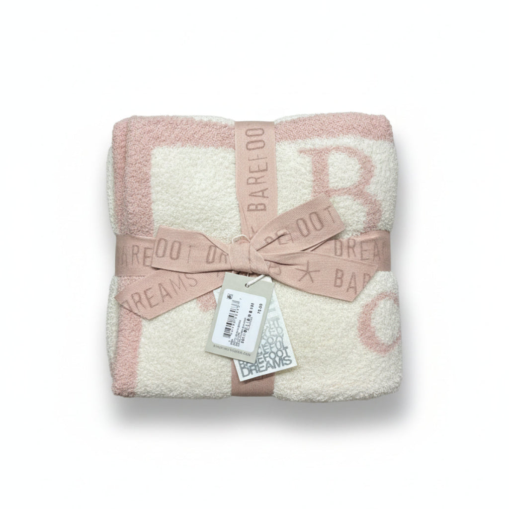 Barefoot Dreams CozyChic ABC Baby Blanket Soft Plush Microfiber Alphabet Throw