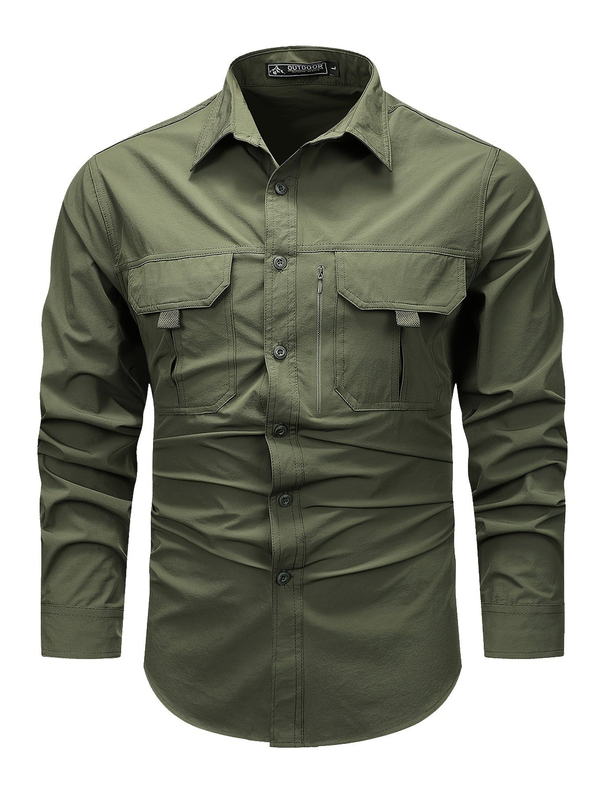 Hollis | Utility-Langarm-Cargoshirt