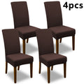 Chair Cover Set of 4 or 6 Stretch Jacquard Dining Slipcovers in Nine Available Color Choices