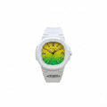 Patek Philippe Nautilus 5711 × AET Remould – White Ceramic Case & Bracelet Yellow Green Gradient Dial Date
