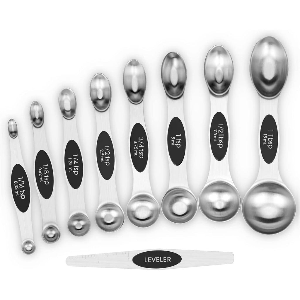 9 Pieces Dual End Measuring Spoons with Leveler