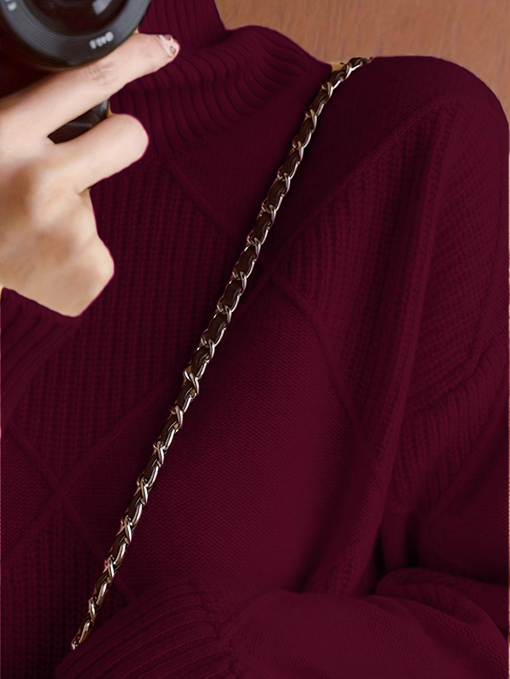 Freya | Strukturierter Rollkragenpullover