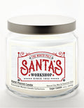 Santas Workshop 12.8 Oz Candle Glass Jar with Brushed Silver Metal Lid