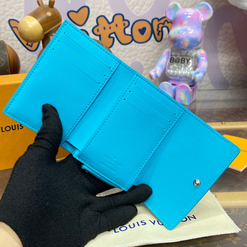 Louis Vuitton Pocket Organiser Card Holder – Turquoise Blue Monogram Empreinte