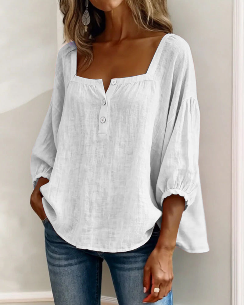 Orlinda | Stilvolle, lässige Bluse mit Puffärmeln