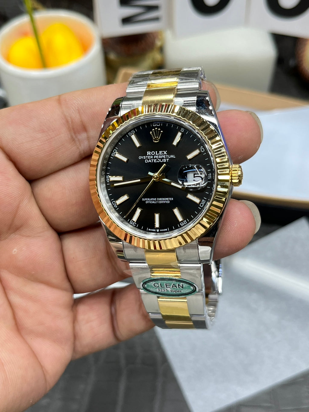 Rolex Datejust 41 – Two-Tone Steel Yellow Gold Fluted Bezel Black Dial Oyster Bracelet