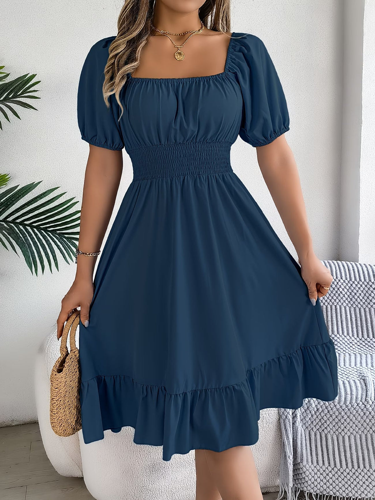 Mariselle | Stylisches Kleid mit Puffärmeln