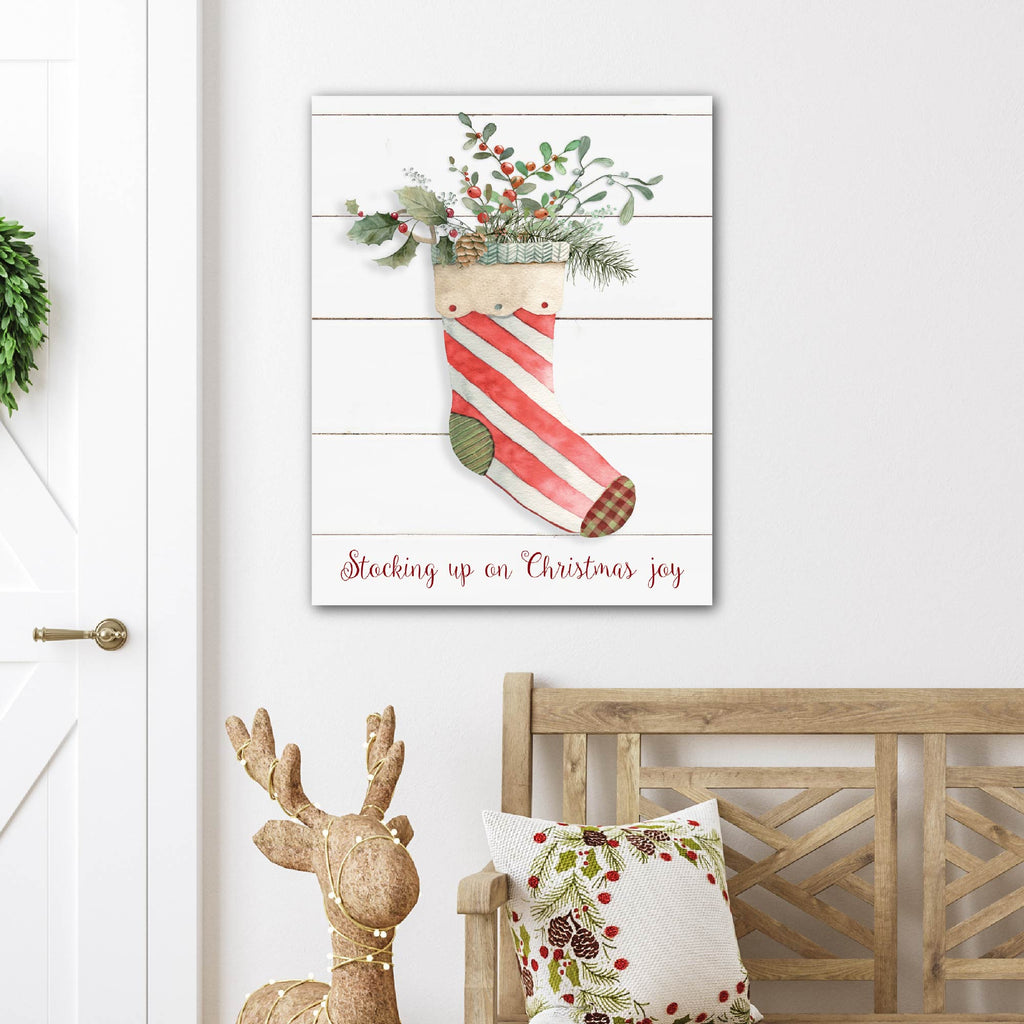 Comfy Cozy Stocking II Gallery-Wrapped Canvas Wall Art