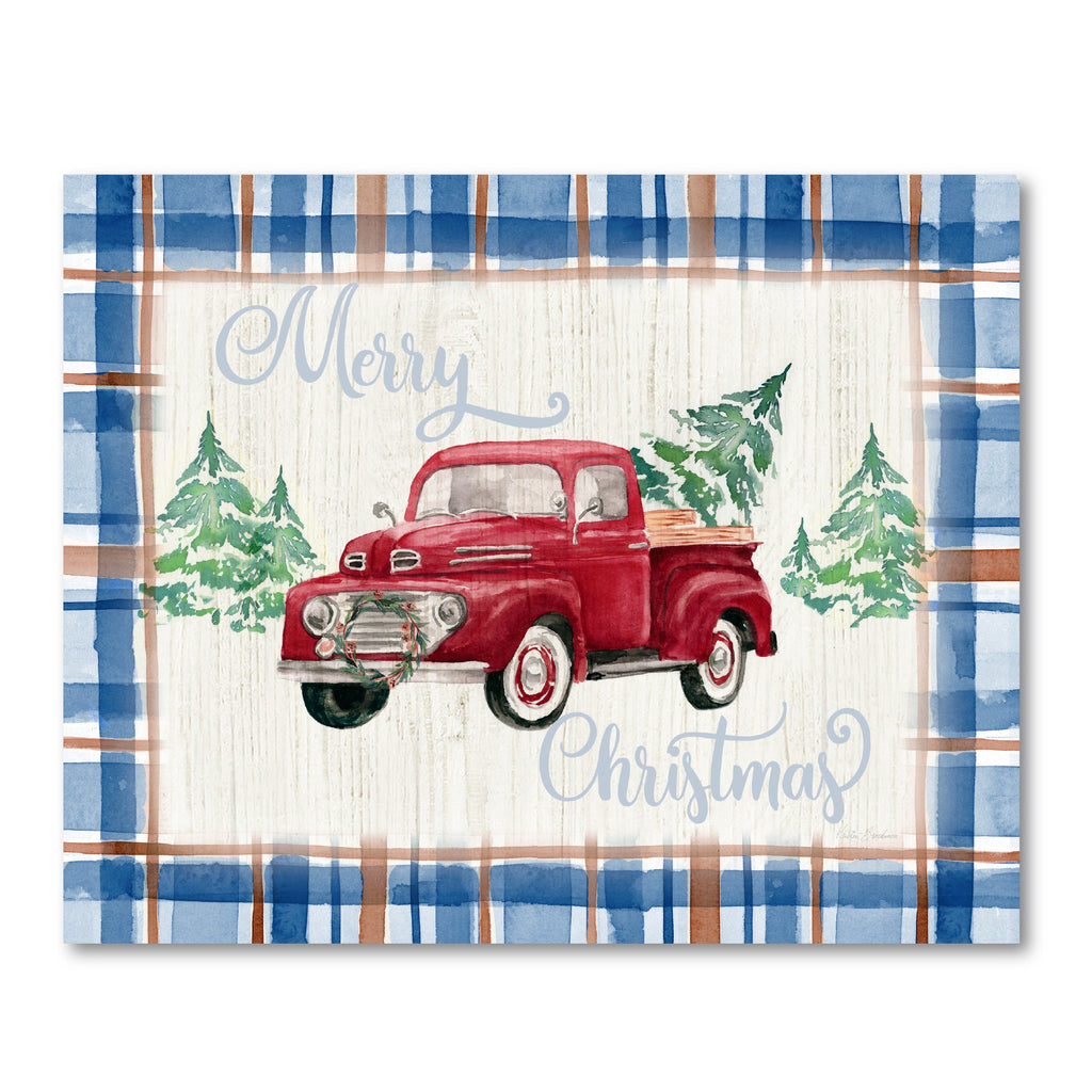 Merry Christmas Truck Gallery-Wrapped Canvas Wall Art