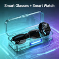 AI Smart Glasses with Real-Time Multi-Language Translation and Bluetooth Wireless Mic & Speaker