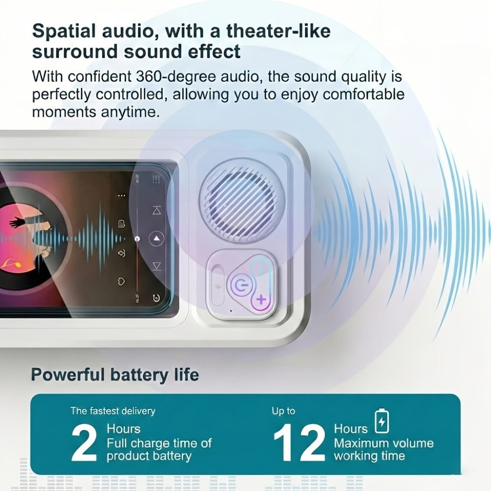 Shower Phone Holder Wall Mount with Bluetooth Speaker for an Everyday Personal Care Routine