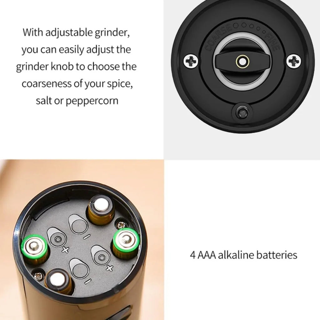 Electric Pepper Salt Grinders Set of 2