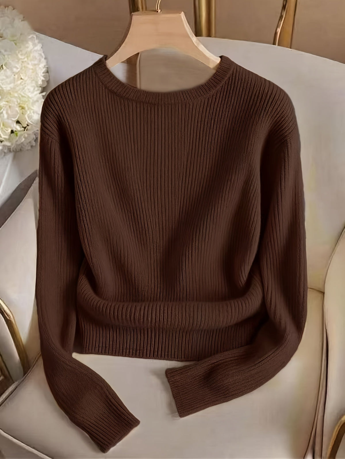 Gwendolyn | Ribbed Button-Cuff Jumper