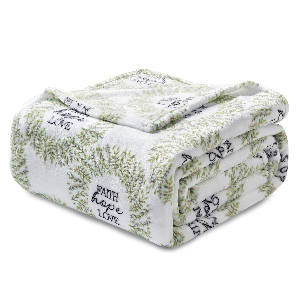 Elegant Comfort Printed Bed or Oversized Couch Blanket - Lightweight for All Season Warmth