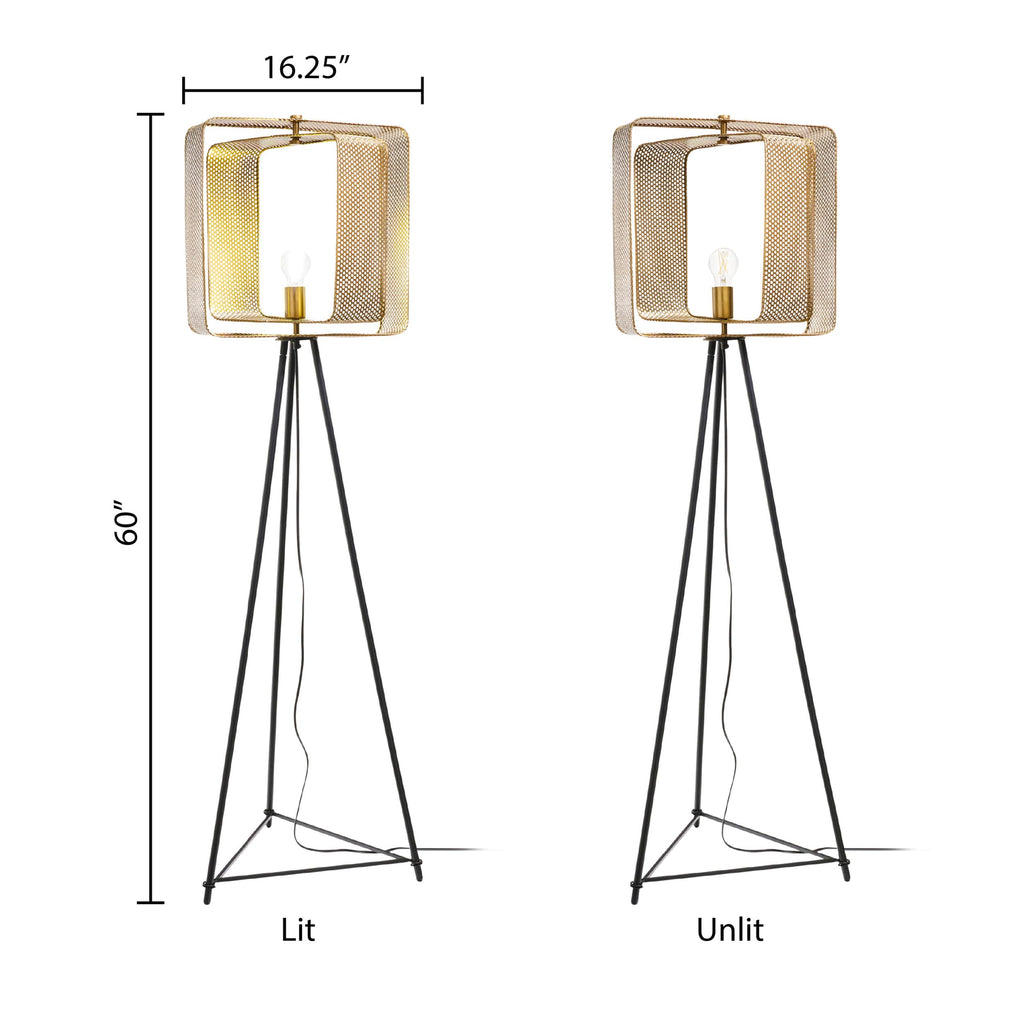 River of Goods Golden Floor Lamp