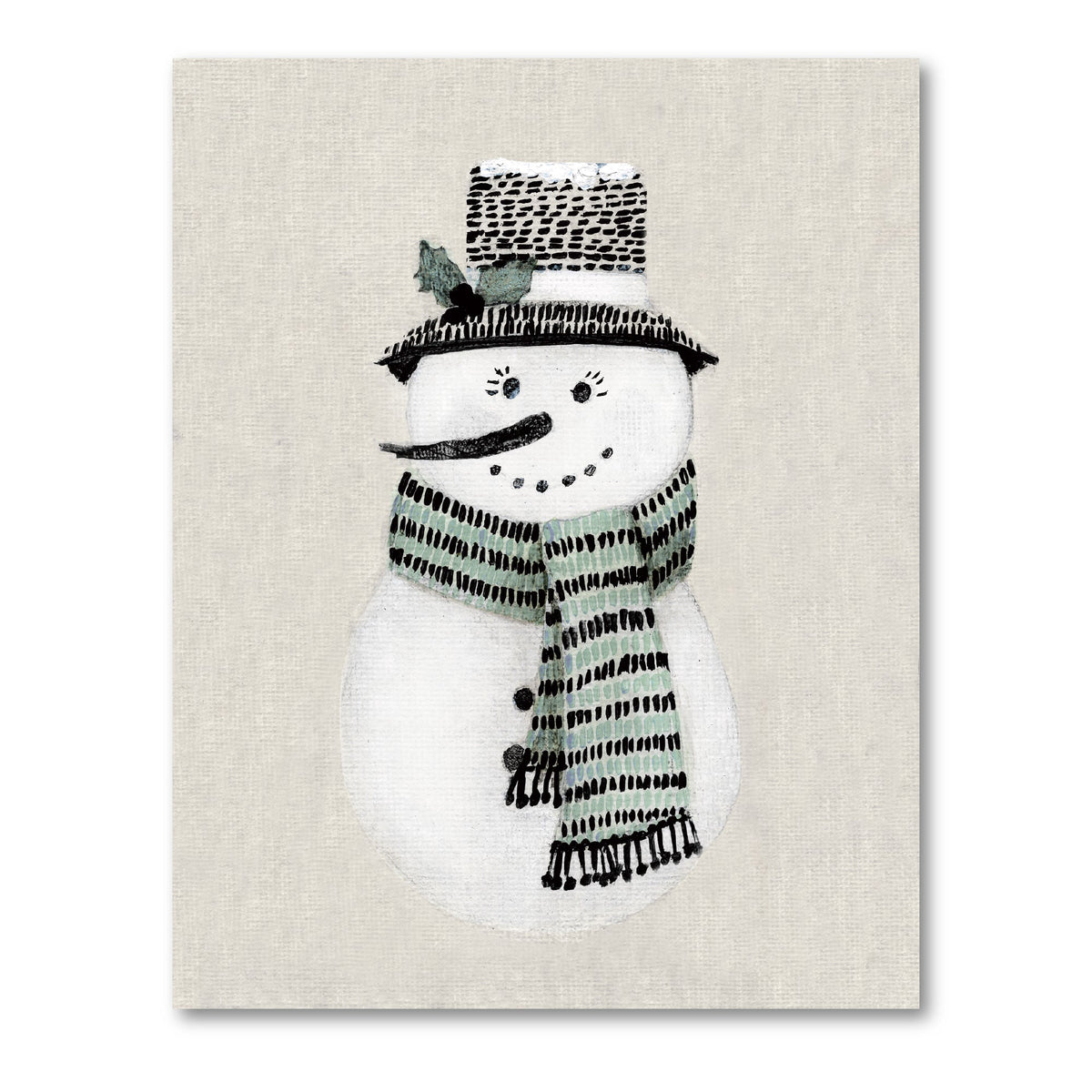 Holiday Snowwoman Gallery-Wrapped Canvas Wall Art