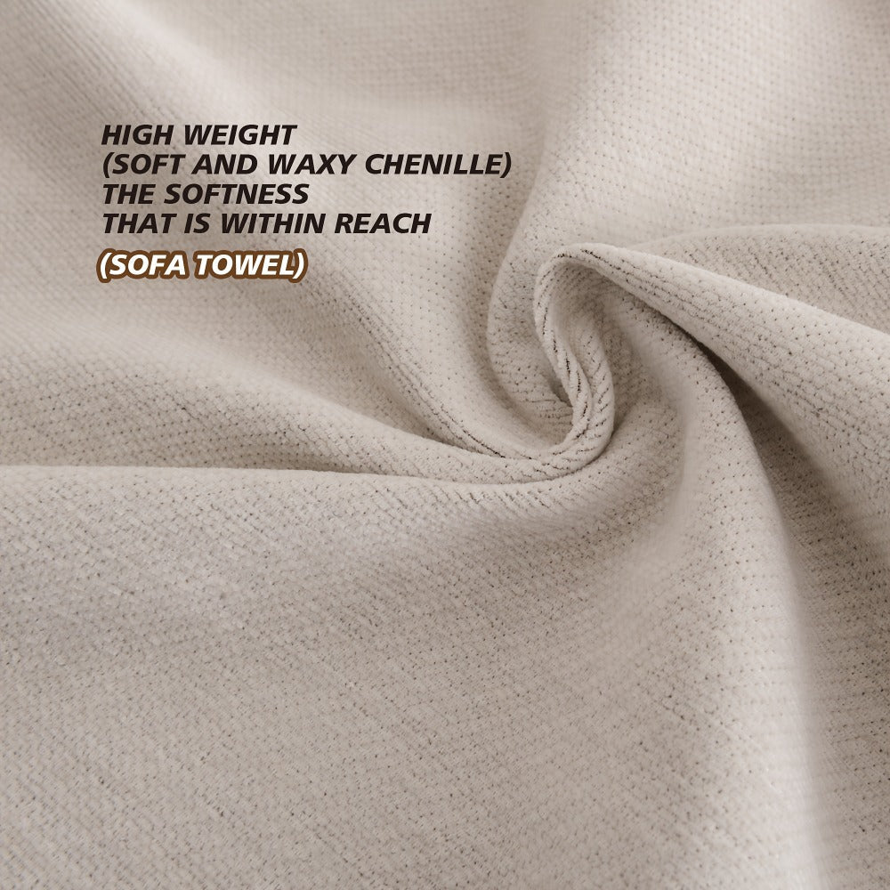 Sofa Cover 300 GSM Chenille Jacquard Throw with Backing for 1 to 4 Seats in Two Patterns with Model-Specific Size and Color Options
