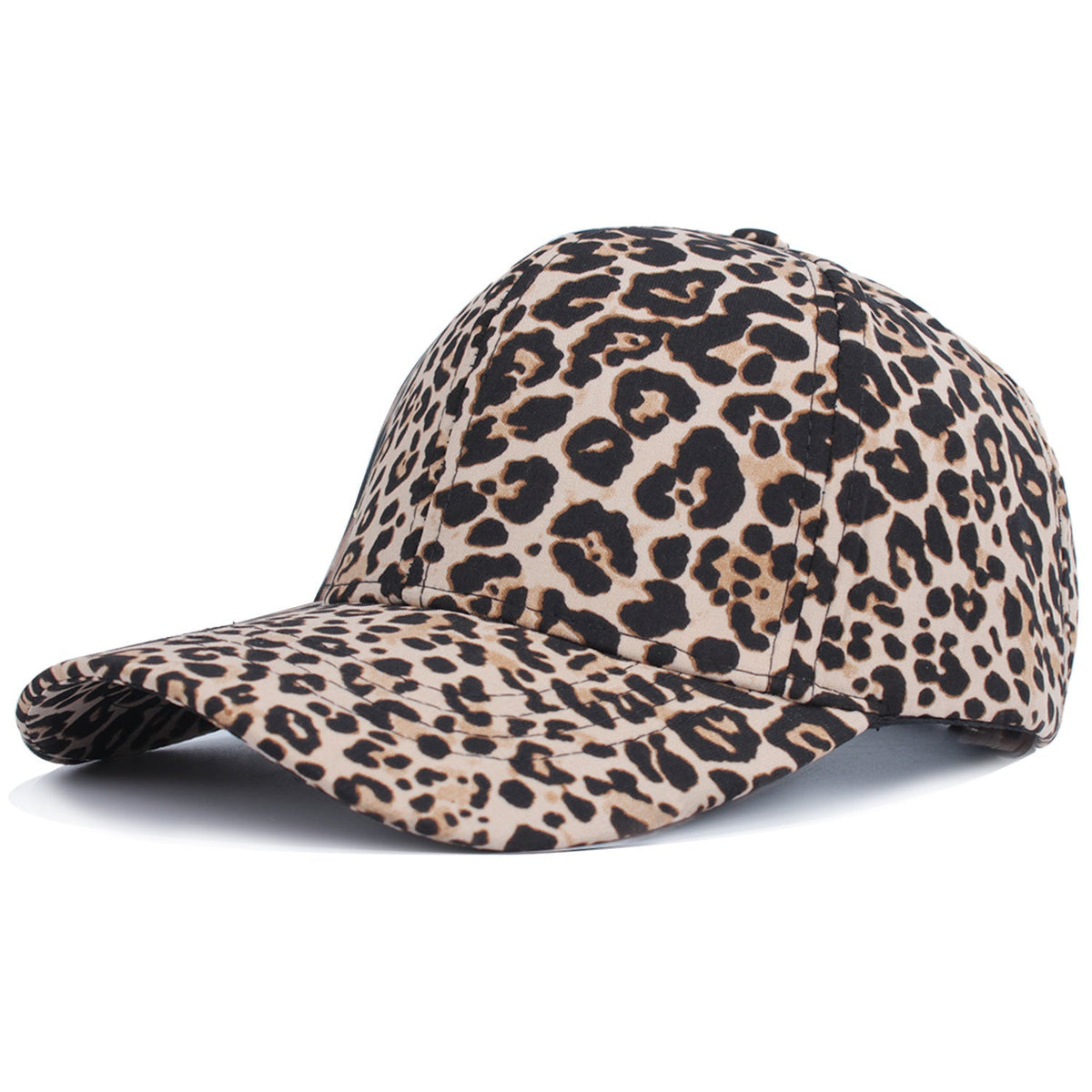 Verstellbare Baseballcap mit Animal-Print in Curry