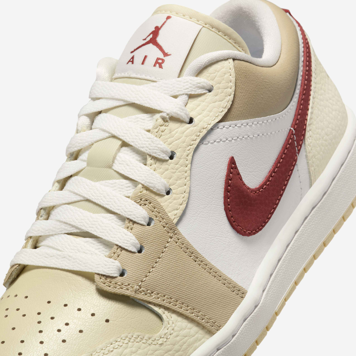 Air Jordan Womens Retro 1 Low CE 'Desert Khaki Red Sepia'