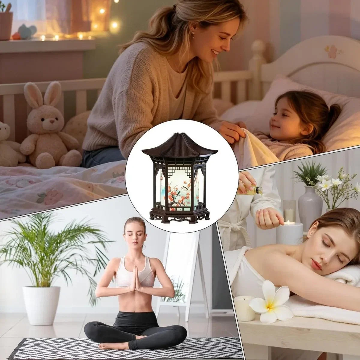 Chinese-Style Mini Humidifier with Night Light