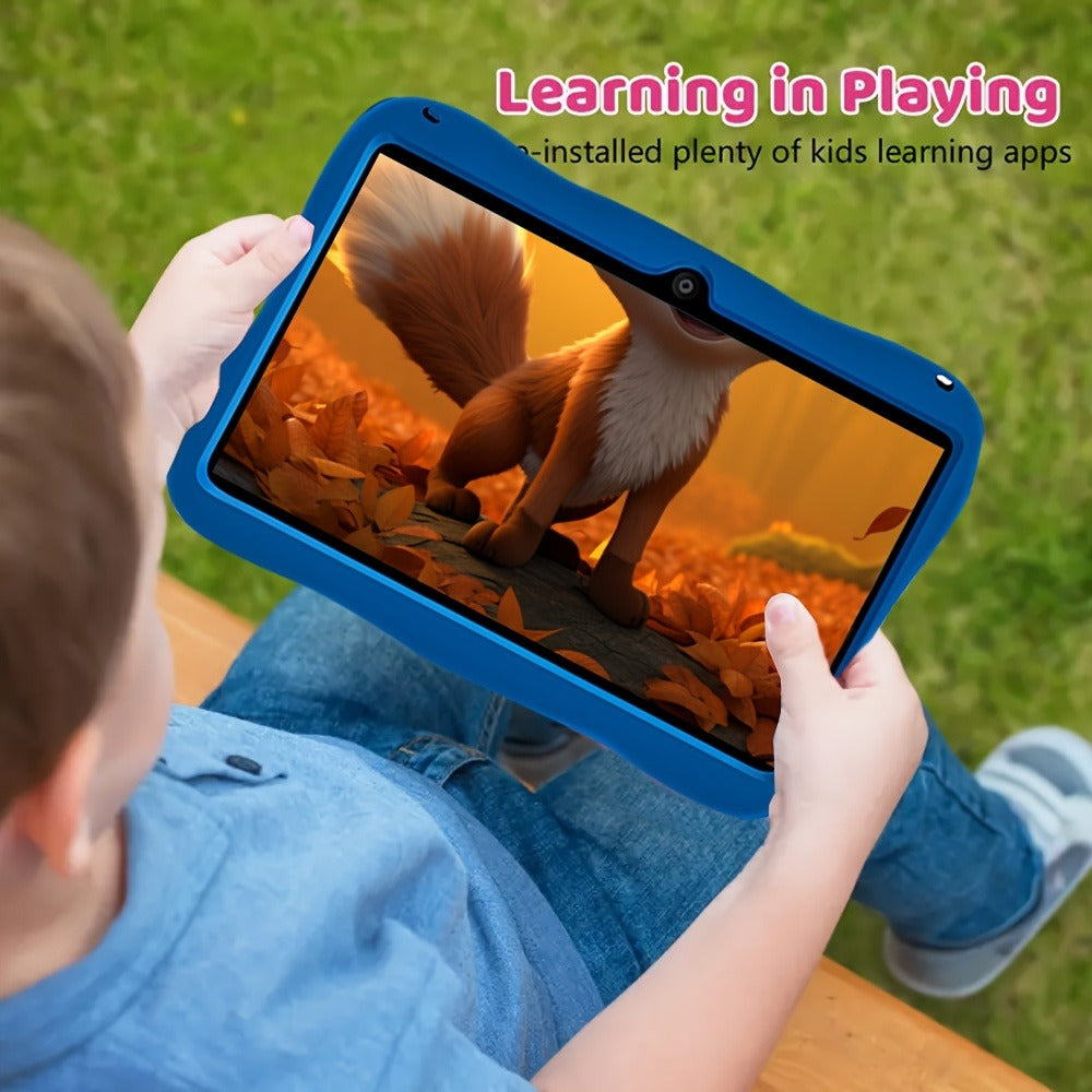 Kids Tablet 7 Inch with Android 14, 4GB RAM, 128GB Built-In Storage, Dual Cameras and Protective Case