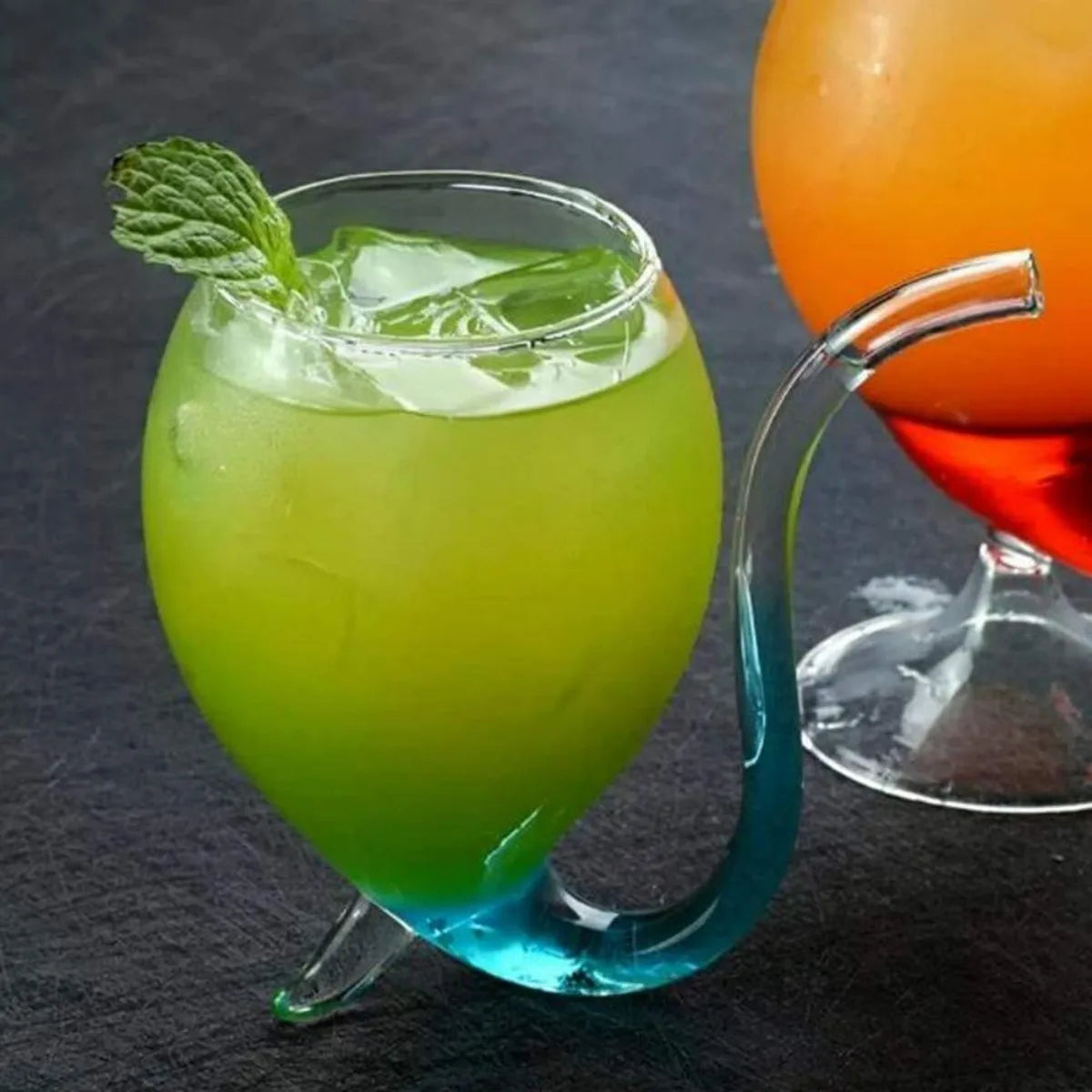 Unique Snake Shape Glass Cocktail Cup