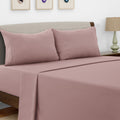 Bed Sheet Set Microfiber with Size-Dependent 3- or 4-Piece Contents and Six specified Bed Dimensions
