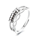 Silver Infinity Fidget Ring Adjustable