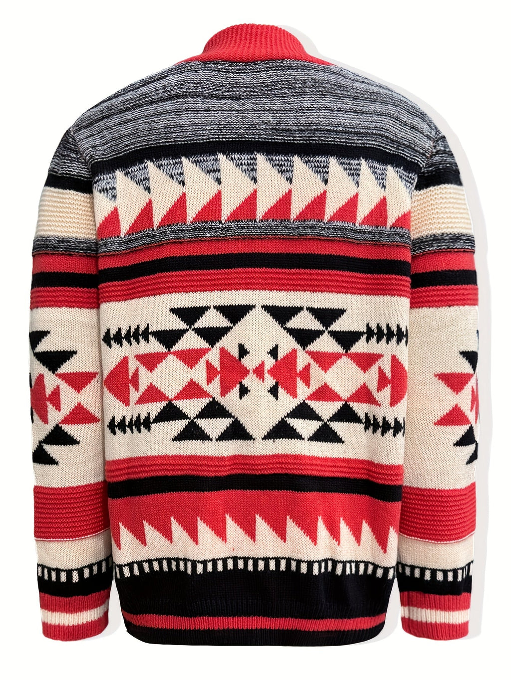 Rylan | Gemusterte Strickjacke mit Reißverschluss