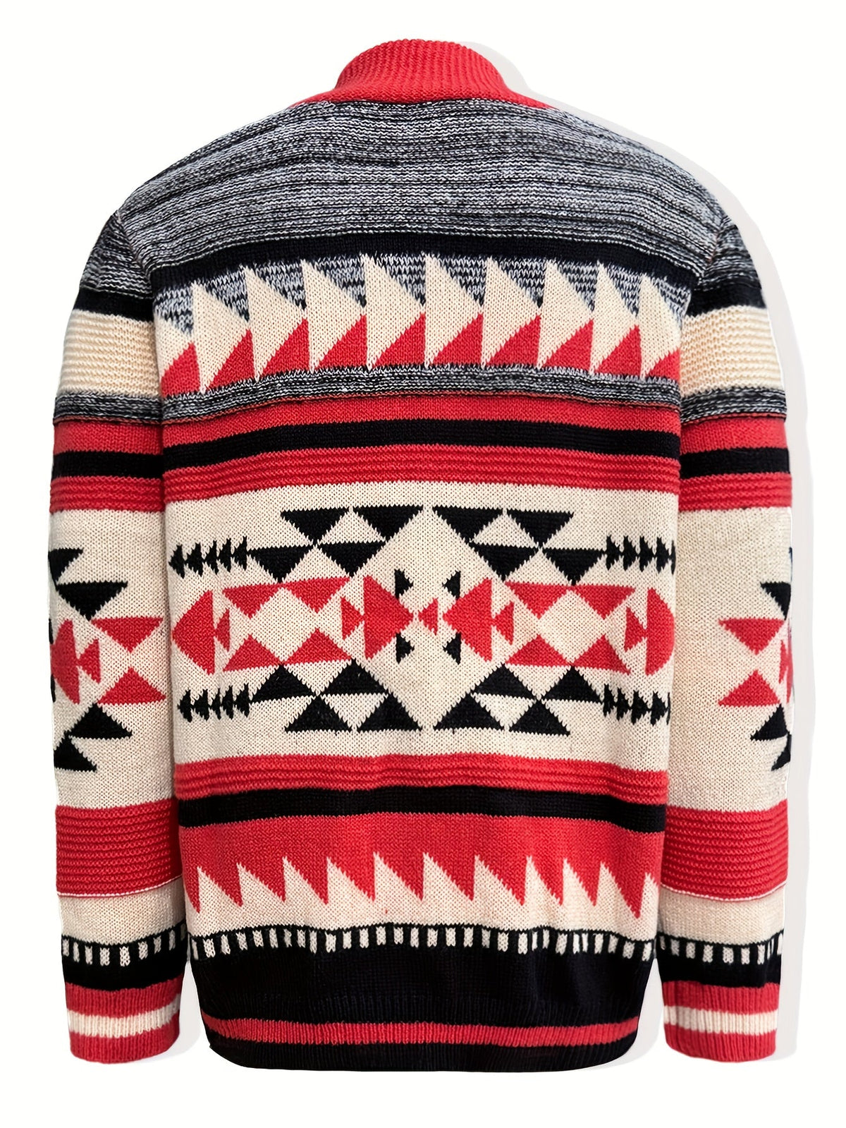 Rylan | Gemusterte Strickjacke mit Reißverschluss