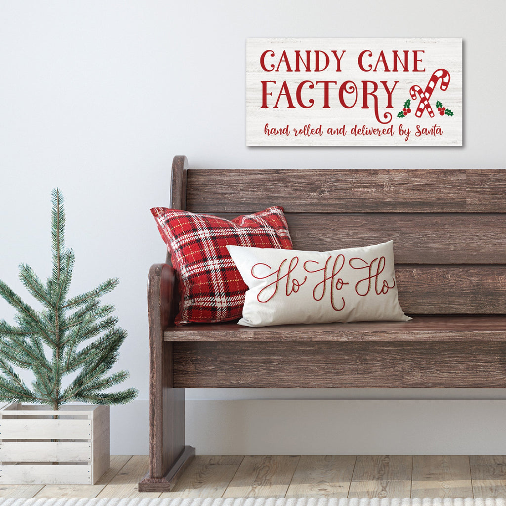 Candy Cane Factory Gallery-Wrapped Canvas Wall Art