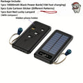 Solar Power Bank for Portable Device Charging, Built-In Cables and Digital Display, 10000-30000mAh