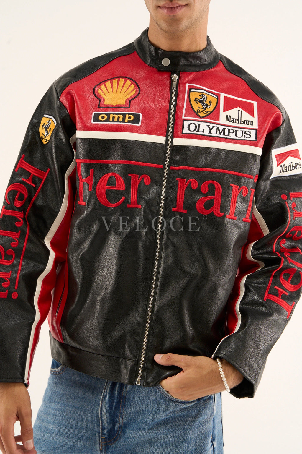 Ferrari F1 Olympus Leather Jacket - Red Edition