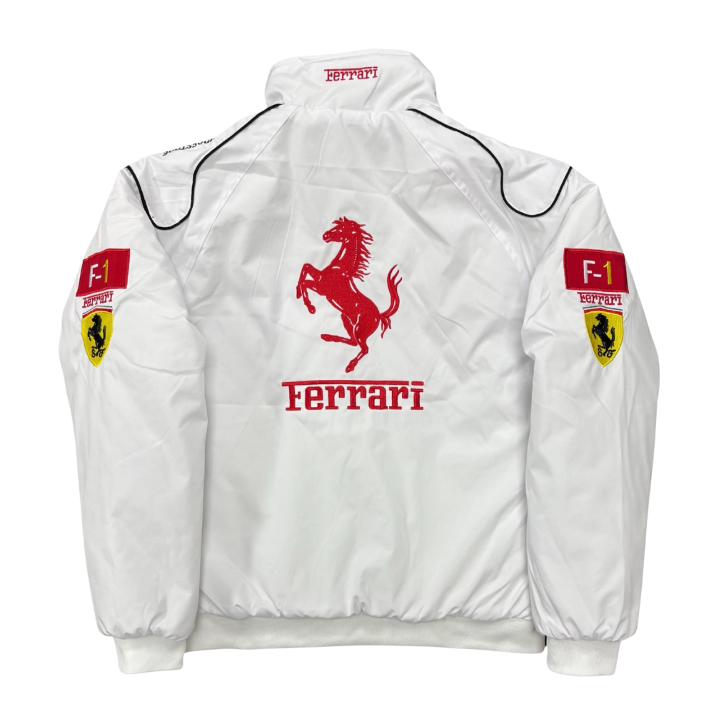 Ferrari F1 Vintage Racing Jacket - White Edition