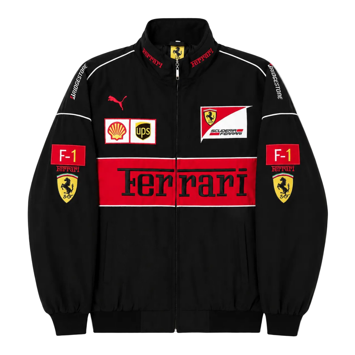 Blouson noir Ferrari