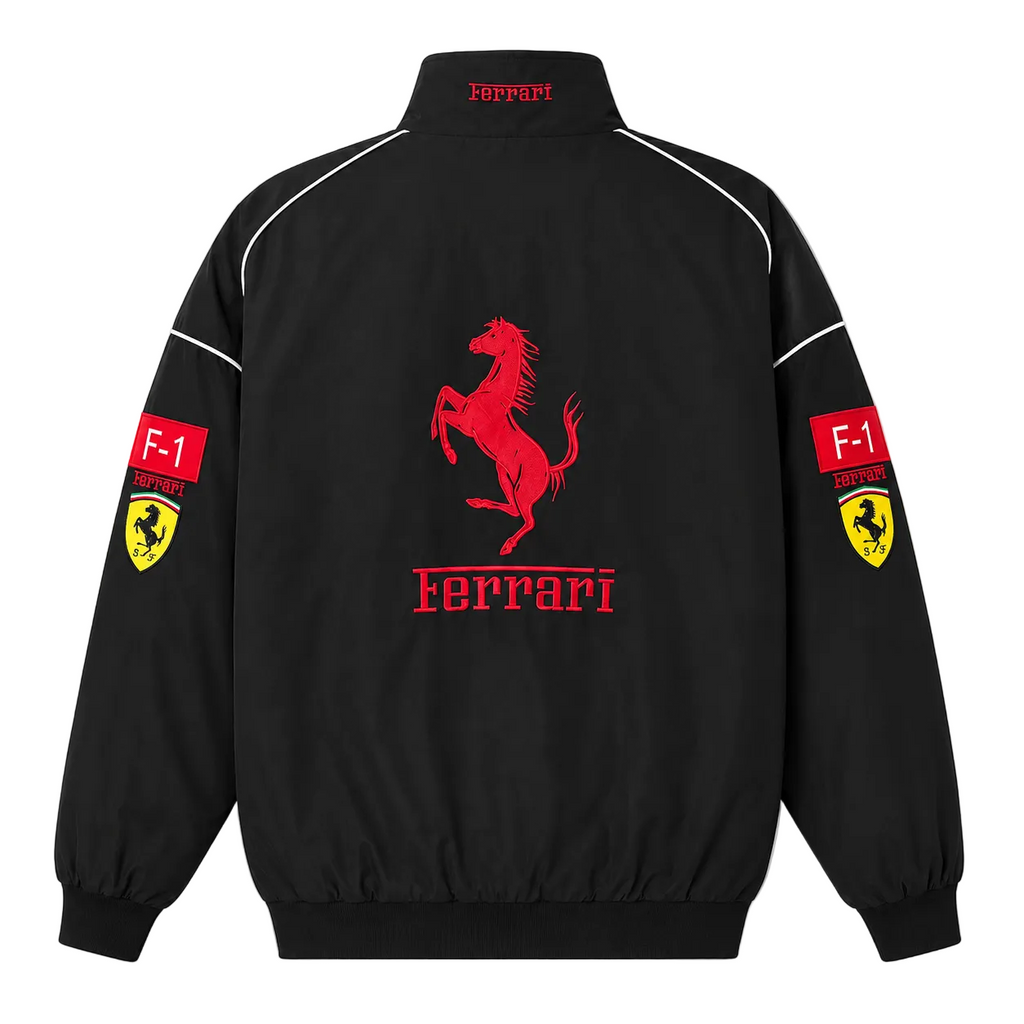 Blouson noir Ferrari