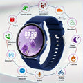 Smartwatch Fitness Tracker with IP68 Rating, SIM-Free Calling, Music and 100+ Sport Modes in Blue