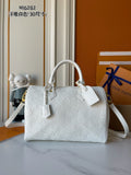 Klassische weiße Monogram-Boston-Tasche