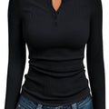 Brynn | Fitted Button Henley Top